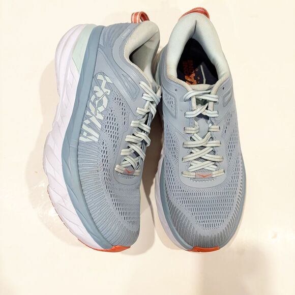 Hoka One One Bondi 7 Sneaker Blue Fog Women’s Size 7.5 - Picture 2 of 8
